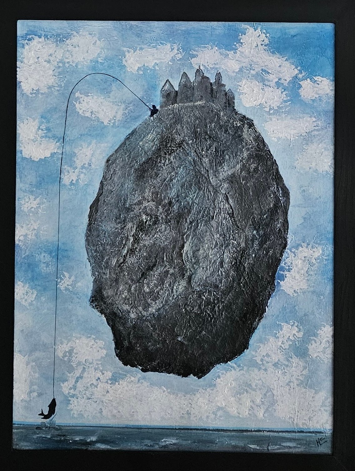 Fishing adventure at Rene Magritte's Castle of the Pyrenees